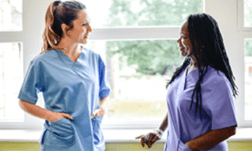 two female healthcare workers